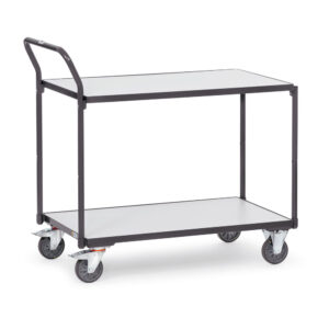 Produktbild ESD-Tischwagen 300 kg, 850 x 500 mm mit 2 Böden