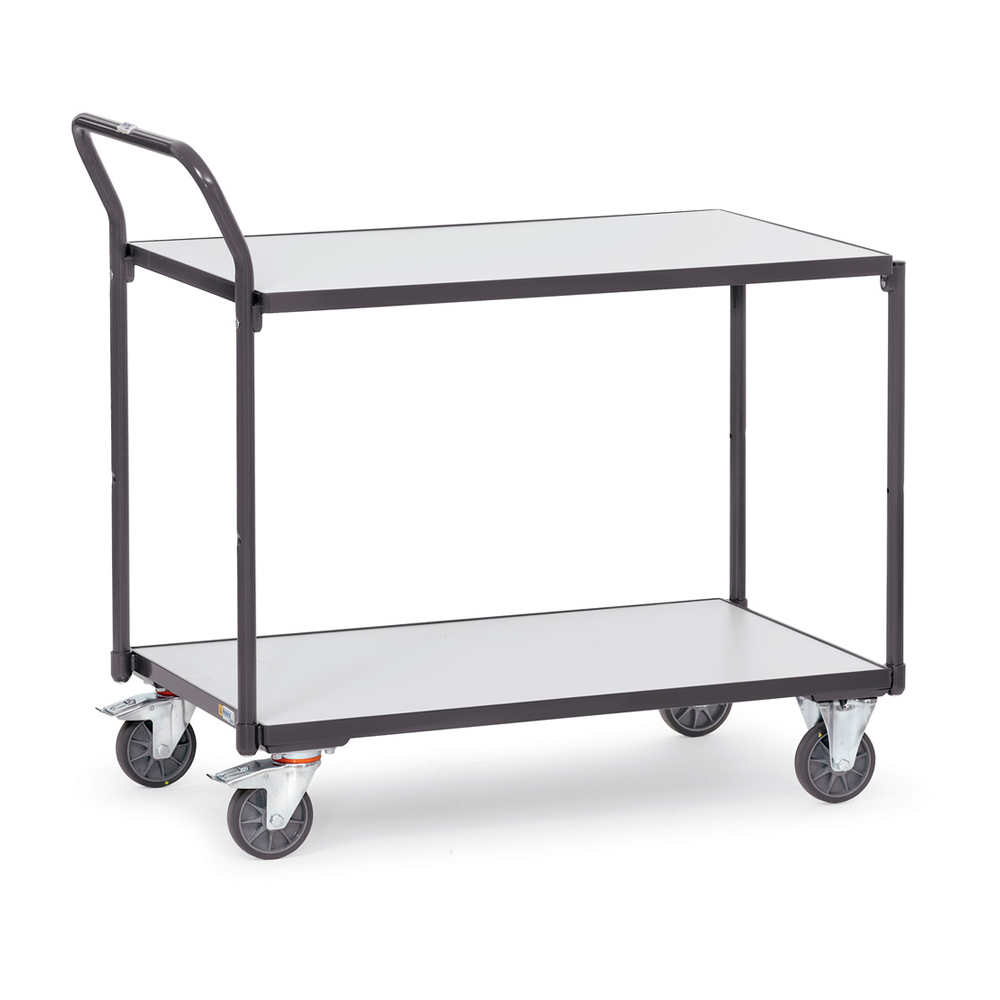 Produktbild ESD-Tischwagen 300 kg, 850 x 500 mm mit 2 Böden