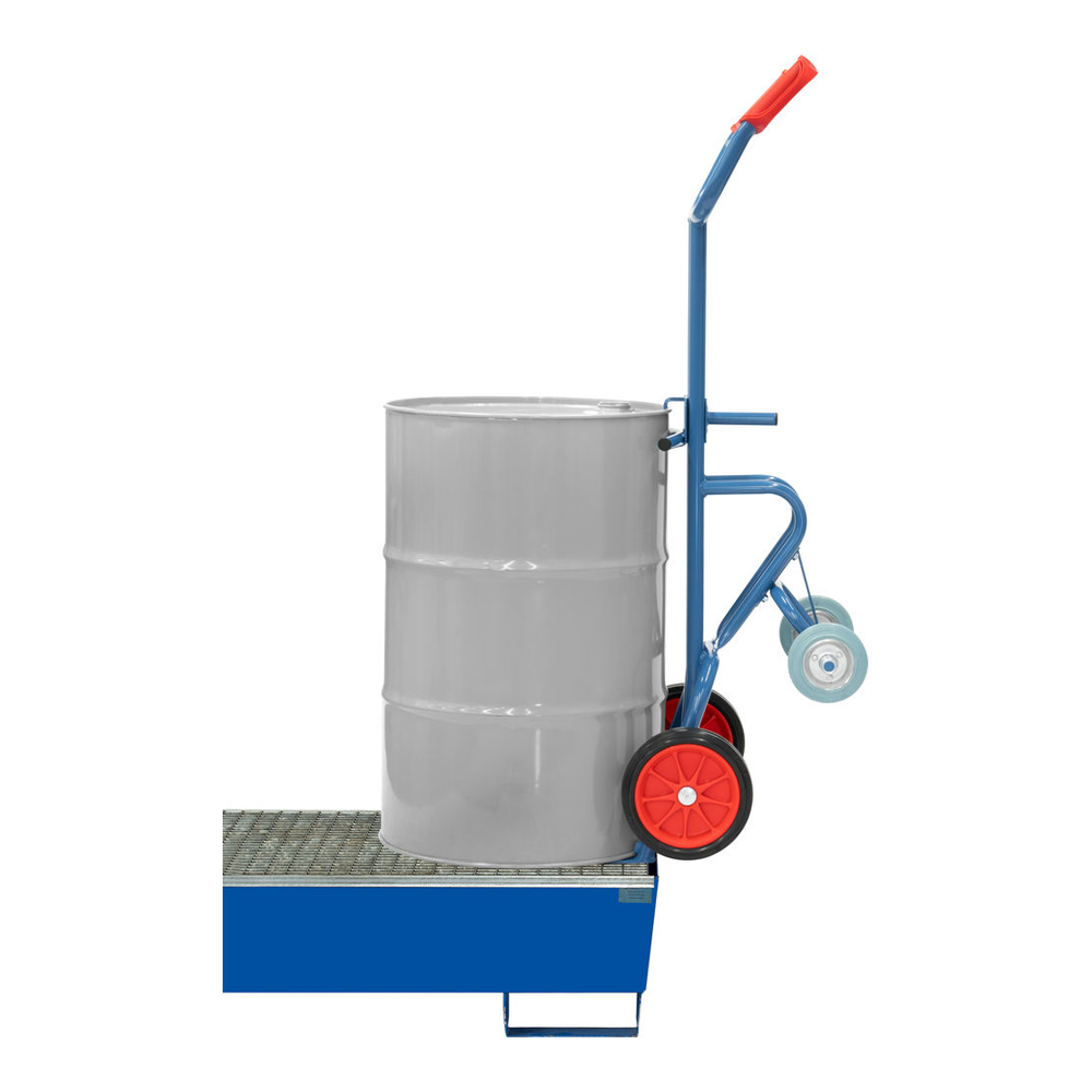 Produktbild Fasskarre 300 kg, Vollgummi-Bereifung mit Stützrädern