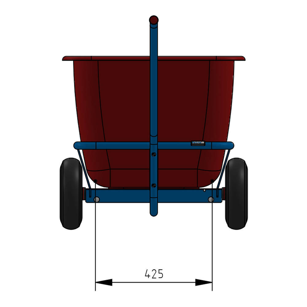 Produktbild Leichter Handwagen 200 kg mit Kunststoffmulde 750 x 425 mm