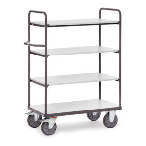 Produktbild ESD-Etagenwagen 500 kg, 850 x 500 mm mit 4 Böden