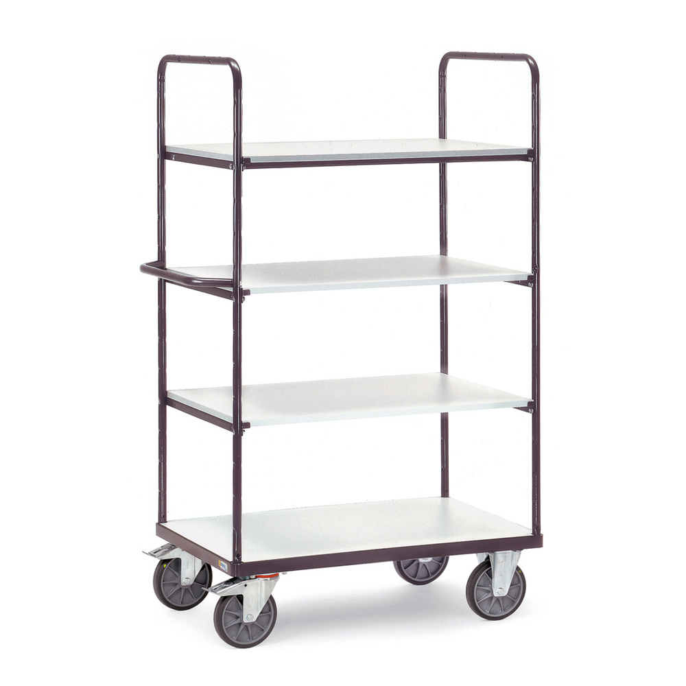 Produktbild ESD-Etagenwagen 600 kg, 1000 x 700 mm mit 4 Böden