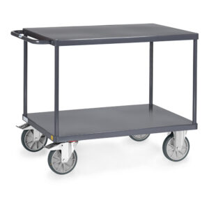 Produktbild ESD-Tischwagen 600 kg, 1000 x 700 mm mit 2 Stahlblech-Böden