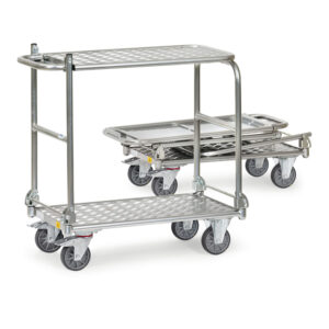 Produktbild ESD-Aluminium Klappwagen 200 kg 720 x 450 mm mit 2 Böden