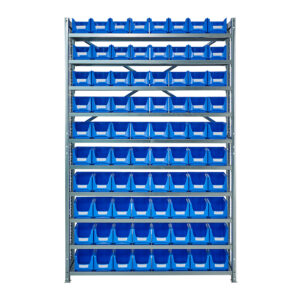 Produktbild Grundregal verzinkt Procoss mit FA-Sichtlagerkästen 2000 x 300 x 1230